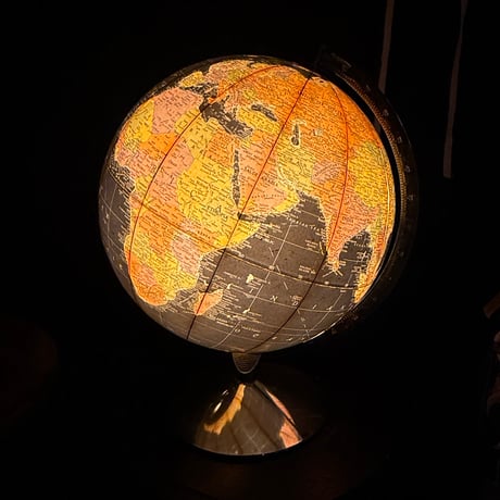 Black Ocean Globe w/Lamp