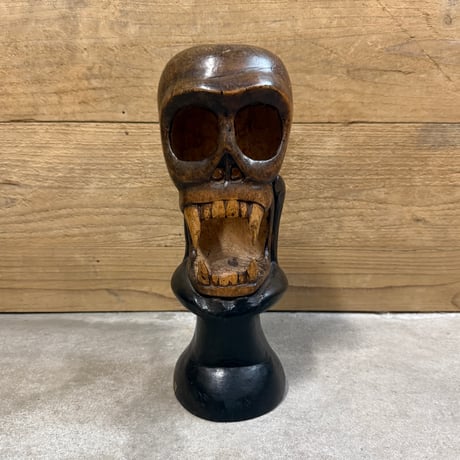 Folk Art Wooden Skull