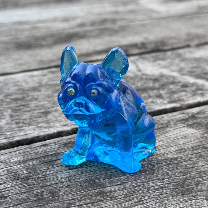 ビンテージ ウエストモアランド ガラス ブルドッグ Westmoreland ウエストモアランド ブルドッグ アメリカヴィンテージ 置物