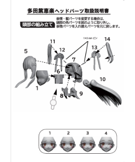 アサルトリリィヘッドパーツセット 多田紫恵楽 | RAMPAGE OFFICIAL STORE