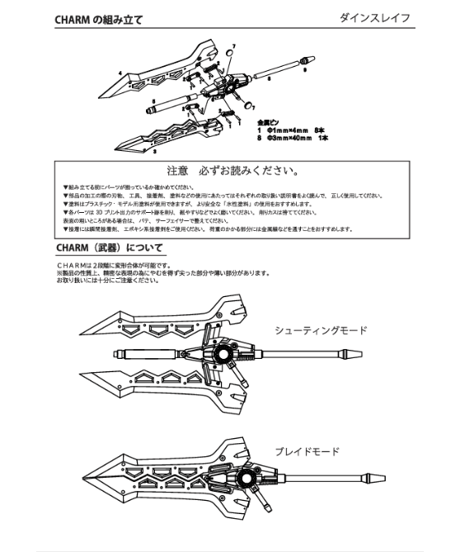 アサルトリリィ CHARMキット　ダインスレイフ