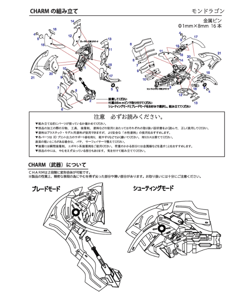 アサルトリリィ CHARMキット モンドラゴン | RAMPAGE OFFICIAL STORE