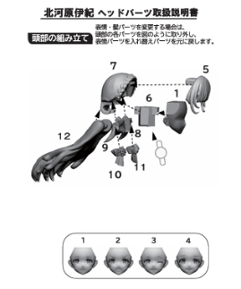アサルトリリィヘッドパーツセット 北河原伊紀 | RAMPAGE OFFICIAL STORE