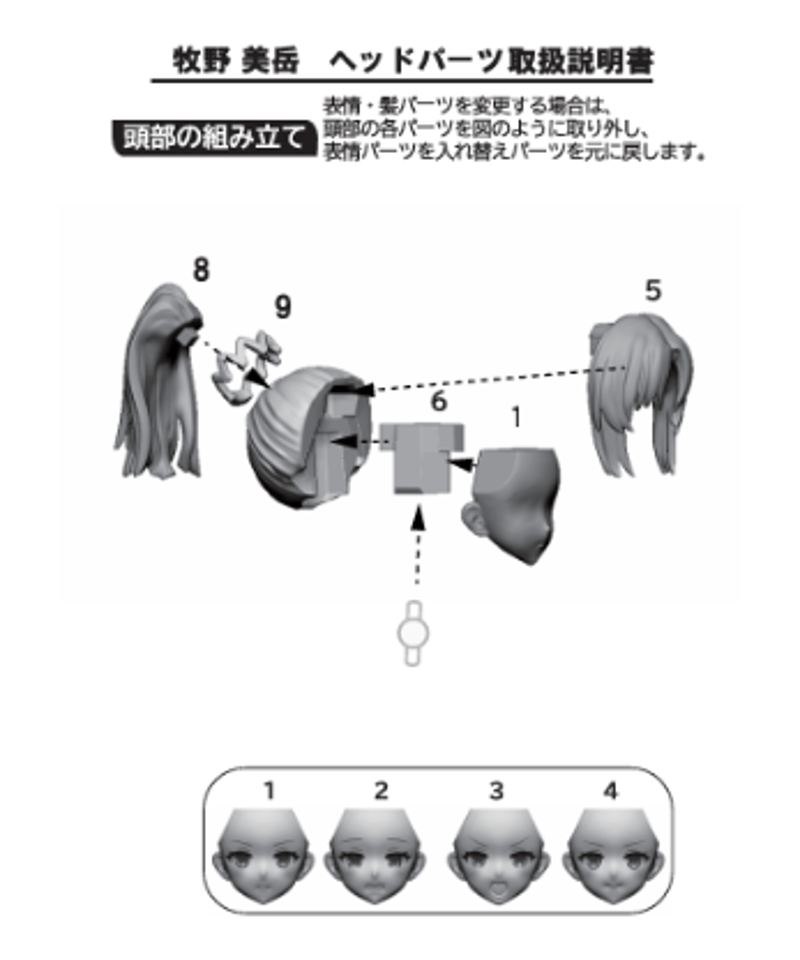 アサルトリリィヘッドパーツセット 牧野美岳 | RAMPAGE OFFICIAL STORE