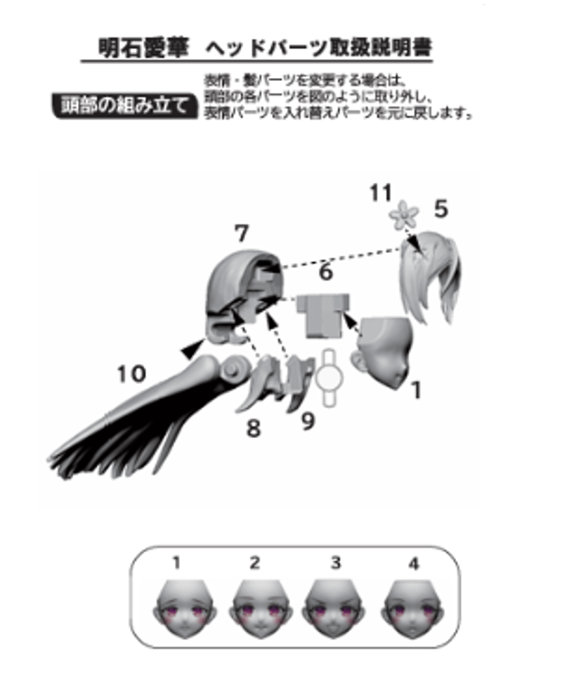 アサルトリリィヘッドパーツセット 明石愛華 | RAMPAGE OFFICIAL