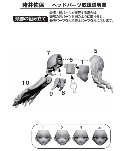 アサルトリリィヘッドパーツセット 諸井佐保 | RAMPAGE OFFICIAL STORE