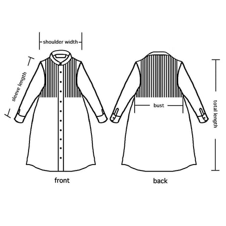point de Japon / Striped Embroidery Dress / Black