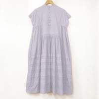 point de Japon / Pintuck Gathered Sleeveless Dress / Smoky Lavender