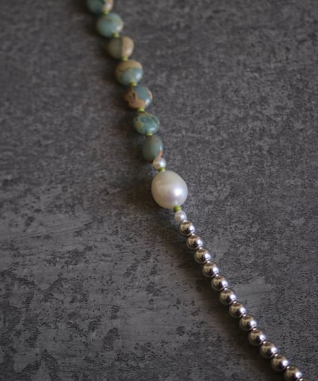 Green I.stone necklace(MA-N-23)