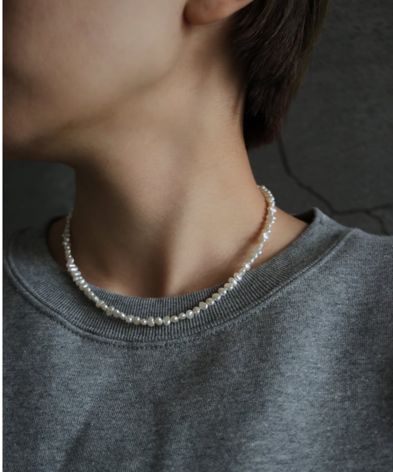 Baby pearl short lariat (MA-N-55) | MAUA JEWELRY