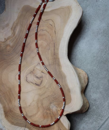 Red agate long necklace(MA-N-47)