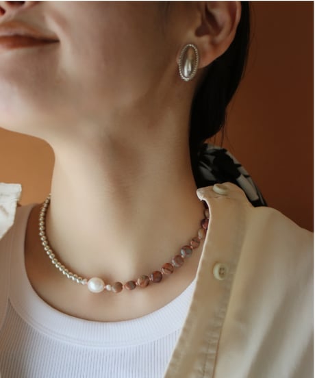 Brown I.stone necklace(MA-N-22)