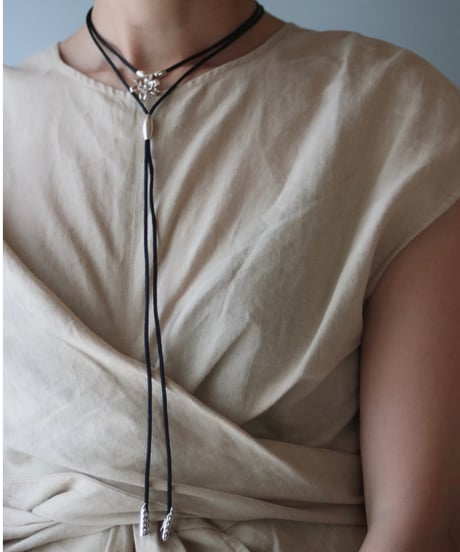 Flower satin choker(MA-N-44)