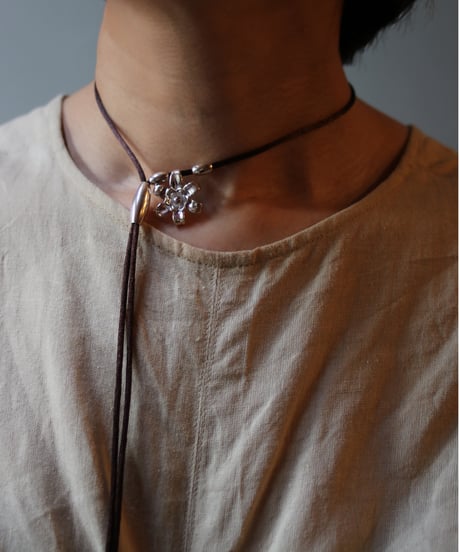 Flower satin choker(MA-N-44)