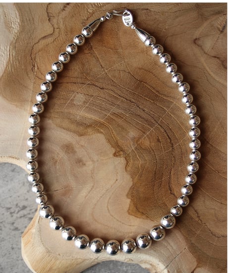 8×10mm silver beads short necklace(MA-N-16)