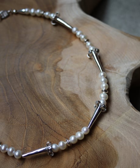Flower corn×Pearl necklace A(MA-N-51)