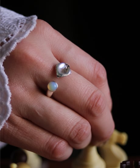 Lace leaf ring(MA-R-19)White