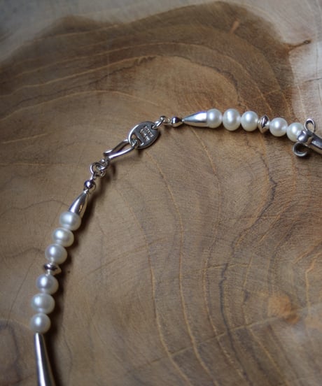 Flower corn×Pearl necklace A(MA-N-51)