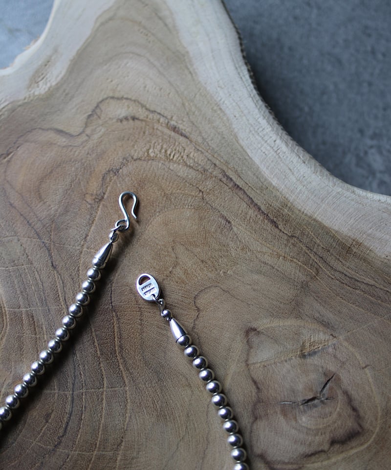 5mm silver beads 43cm necklace(MA-N-21) | MAUA 