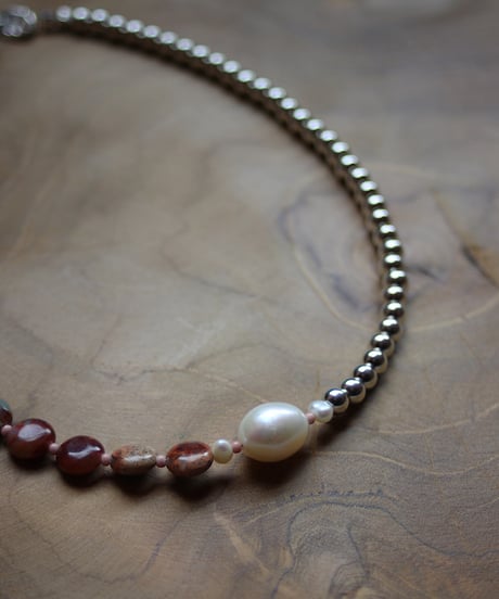Brown I.stone necklace(MA-N-22)