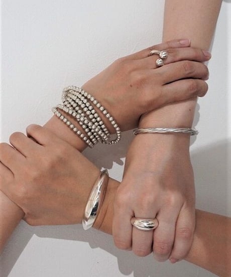 5㎜ silver beads long necklace (MA-N-04)