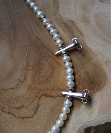 Flower corn×Pearl necklace B(MA-N-52)