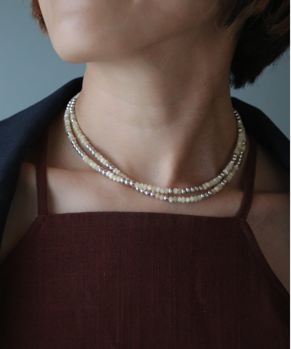 Mother of pearl long necklace(MA-N-50) | MAUA J