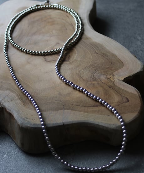 5㎜ silver beads long necklace (MA-N-04)