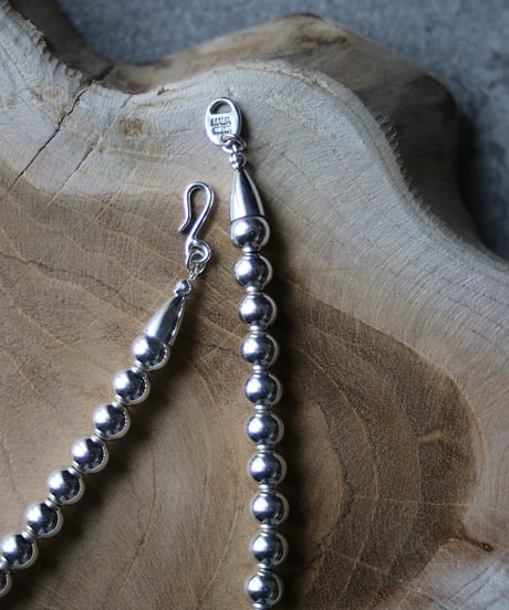 8×10mm silver beads short necklace(MA-N-16)