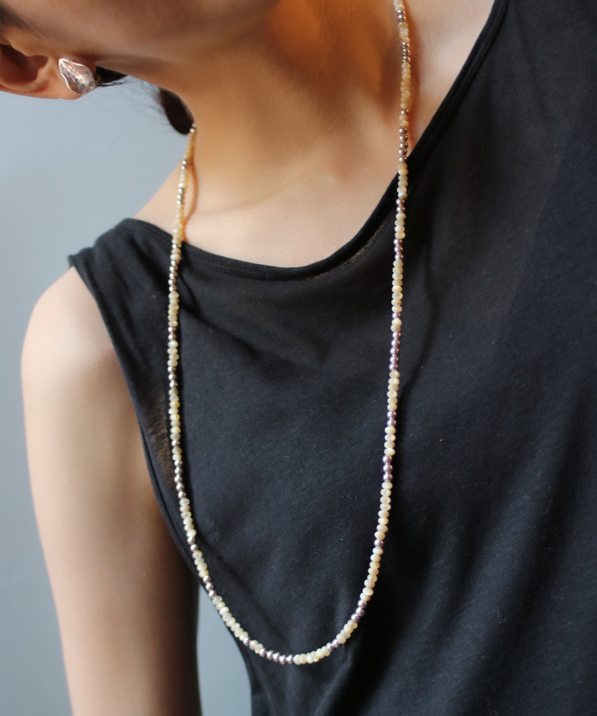 Mother of pearl long necklace(MA-N-50) | MAUA J