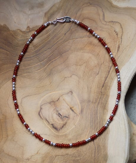 Red agate short necklace(MA-N-46)