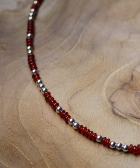 Red agate short necklace(MA-N-46)