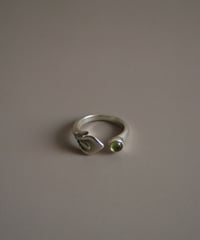 Lace leaf ring(MA-R-19) Yellow green