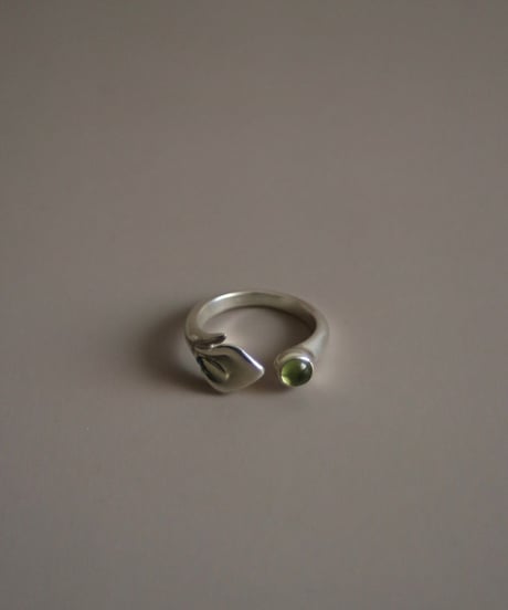 Lace leaf ring(MA-R-19) Yellow green