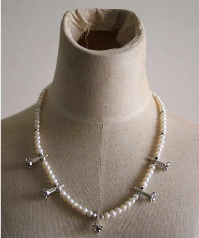 Flower corn×Pearl necklace B(MA-N-52) | MAUA JE