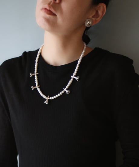 Flower corn×Pearl necklace B(MA-N-52)