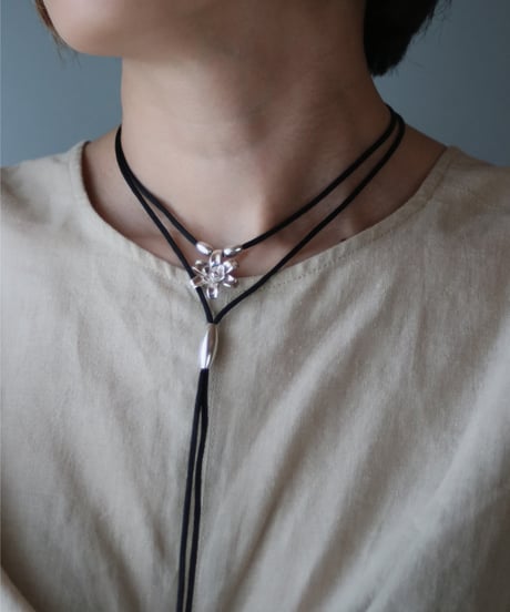 Flower satin choker(MA-N-44)