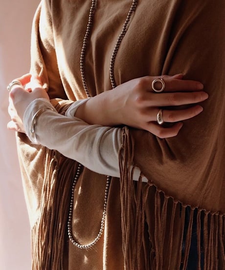 5㎜ silver beads long necklace (MA-N-04)