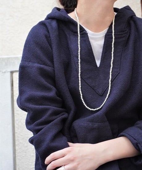 5㎜ silver beads middle necklace (MA-N-03)