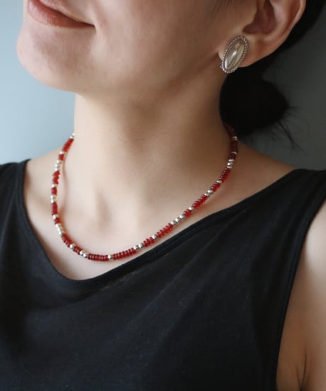 Red agate short necklace(MA-N-46)
