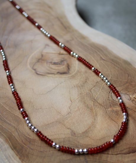 Red agate long necklace(MA-N-47)