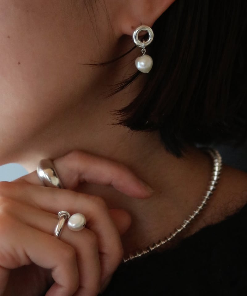 Rahisi pearl pierce S(MA-P-28) | MAUA JEWELRY