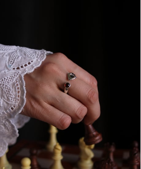 Lace leaf ring(MA-R-19)Red