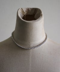 5㎜ silver beads short necklace (MA-N-02)