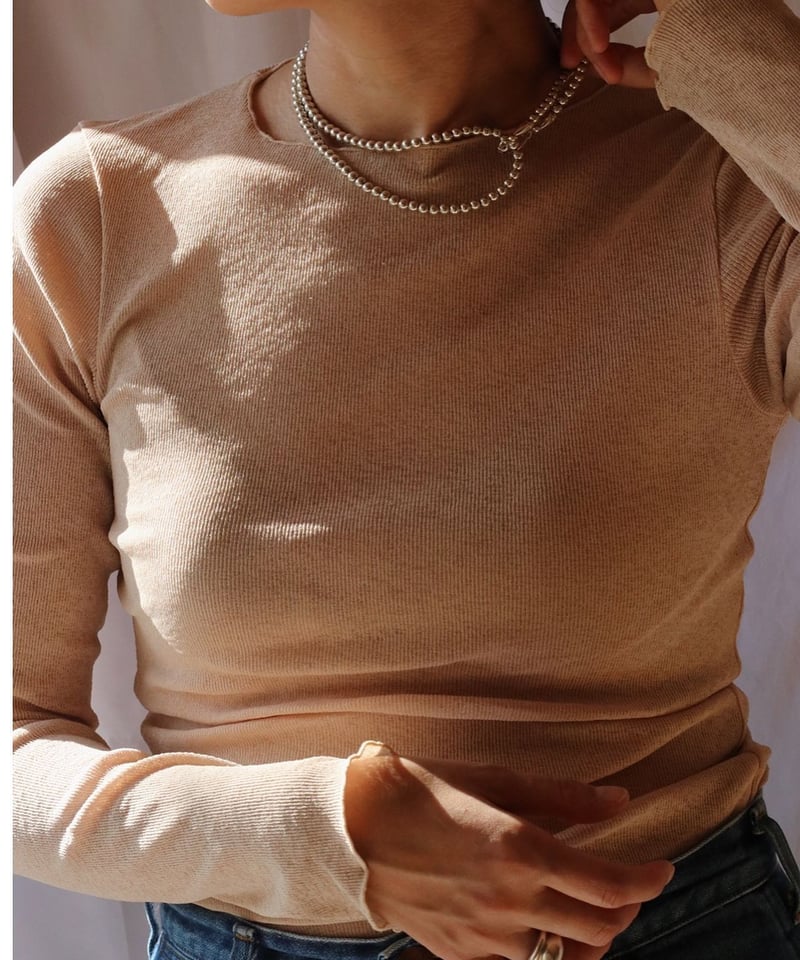 上品なファッション 5㎜ MAU | (MA-N-03) necklace middle beads silver その他