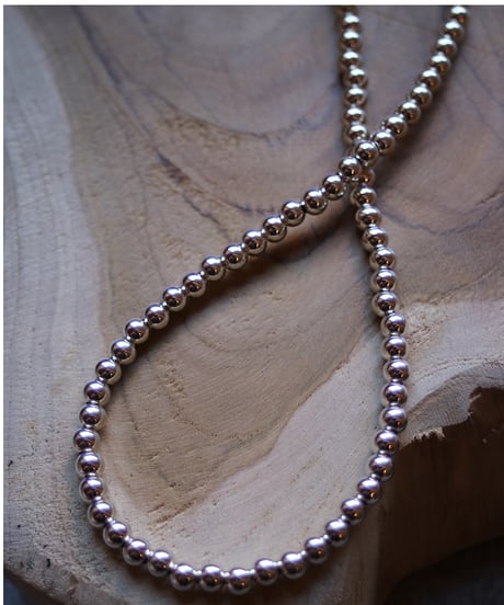 5㎜ silver beads short necklace (MA-N-02)