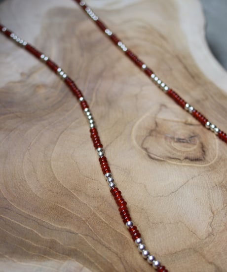 Red agate long necklace(MA-N-47)