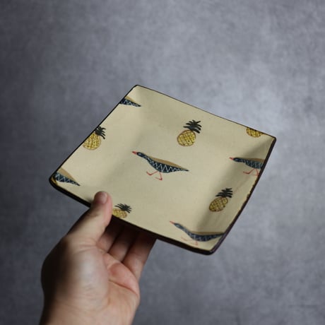 角皿C ヤンバルクイナパイン やちむん 陶器 アトリエクッチャネ:7026017