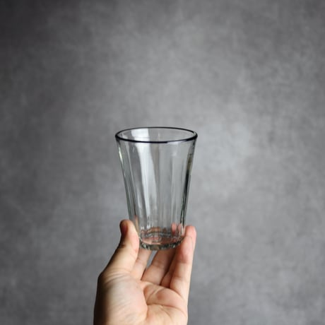 琉球ガラス ヴィンテージひとくちビア クリア  工房glass32 : 7105019