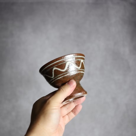 3寸 高杯鉢1 イッチン 波紋 やちむん 陶器 榮一工房:7013169